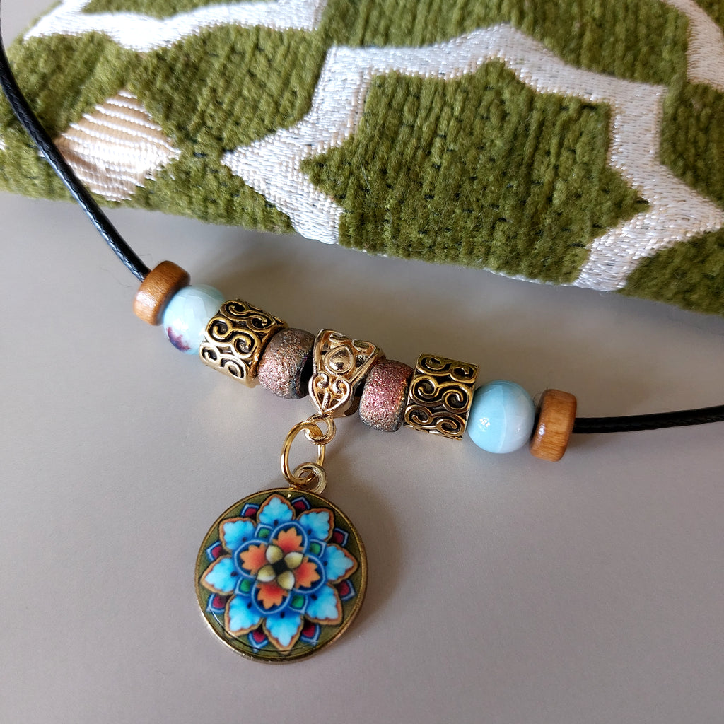 Blue Mandala Necklace