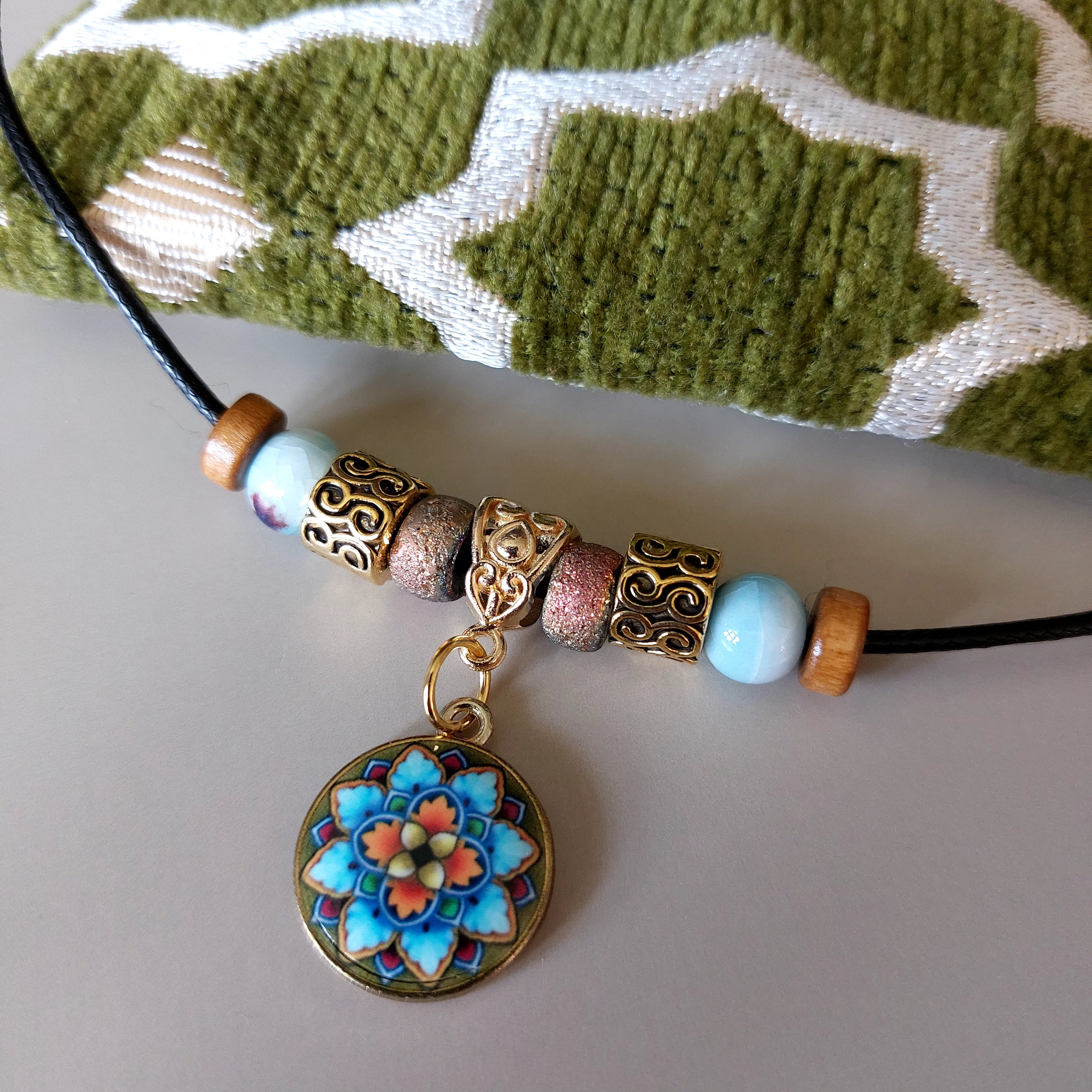 Blue Mandala Necklace