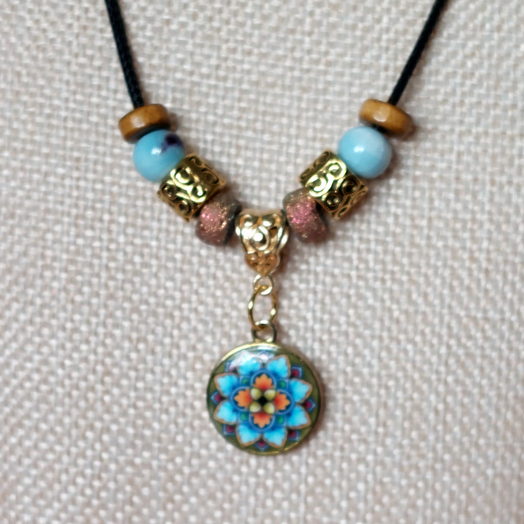 Blue Mandala Necklace