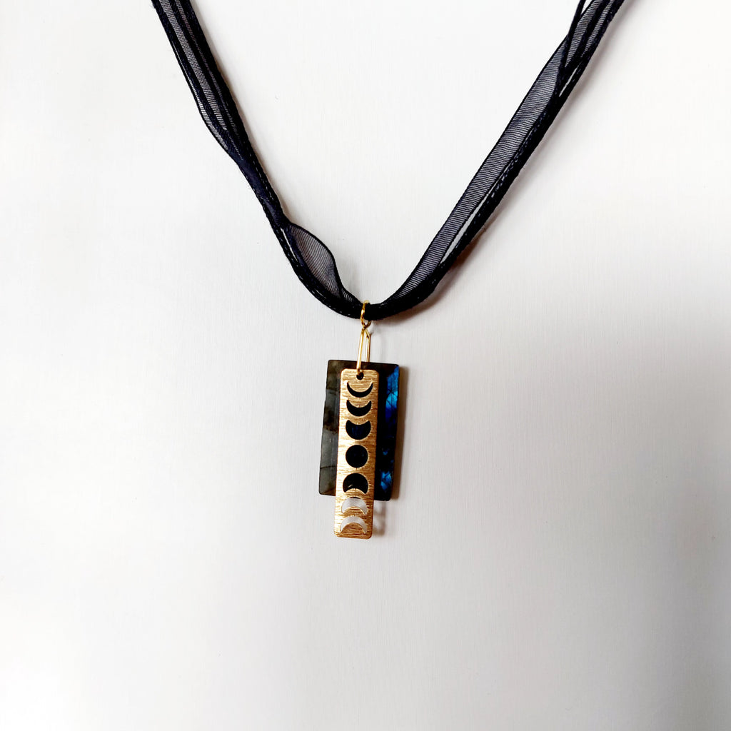 Transformational Labradorite and Moon Phase Necklace