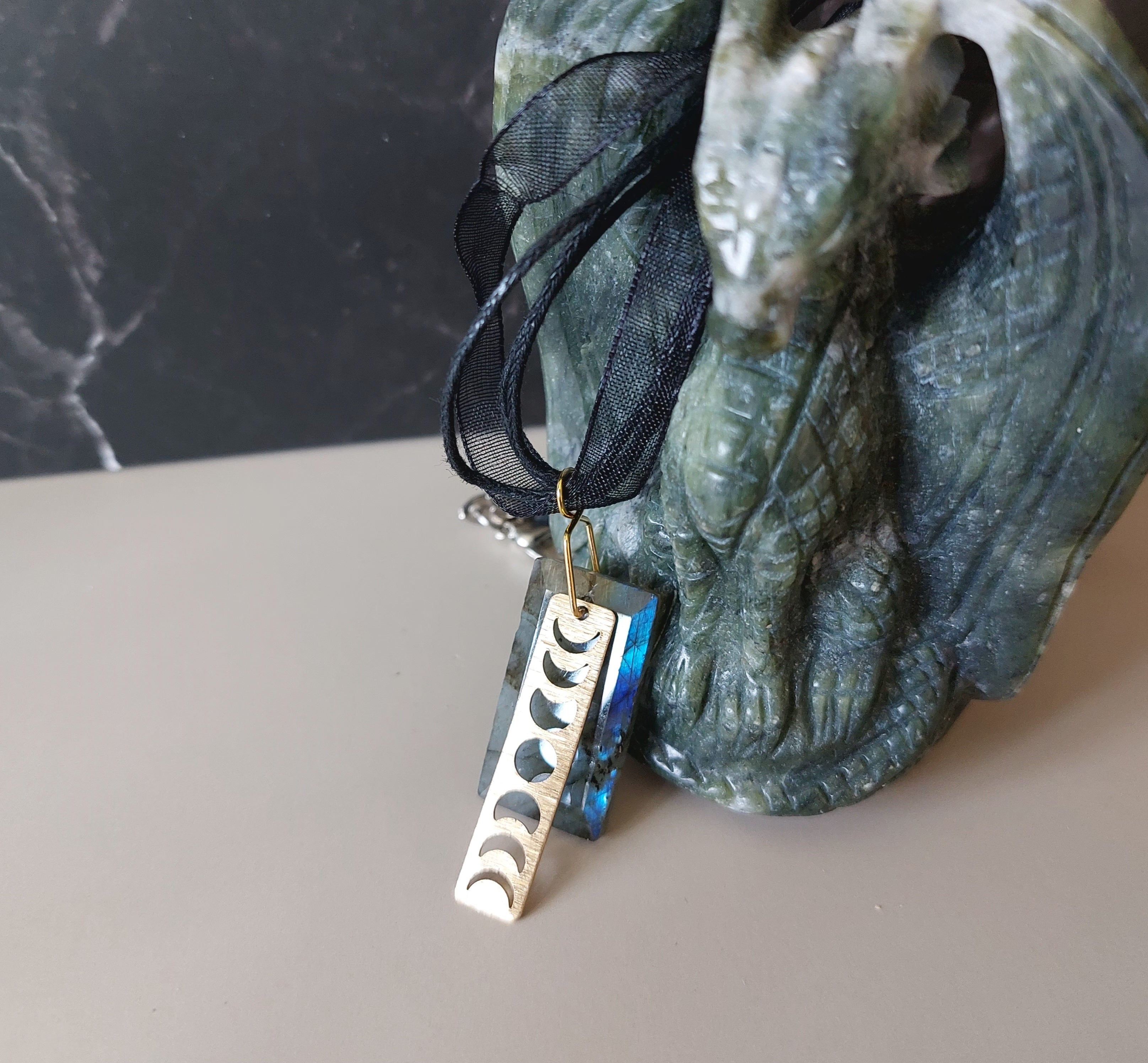 Transformational Labradorite and Moon Phase Necklace