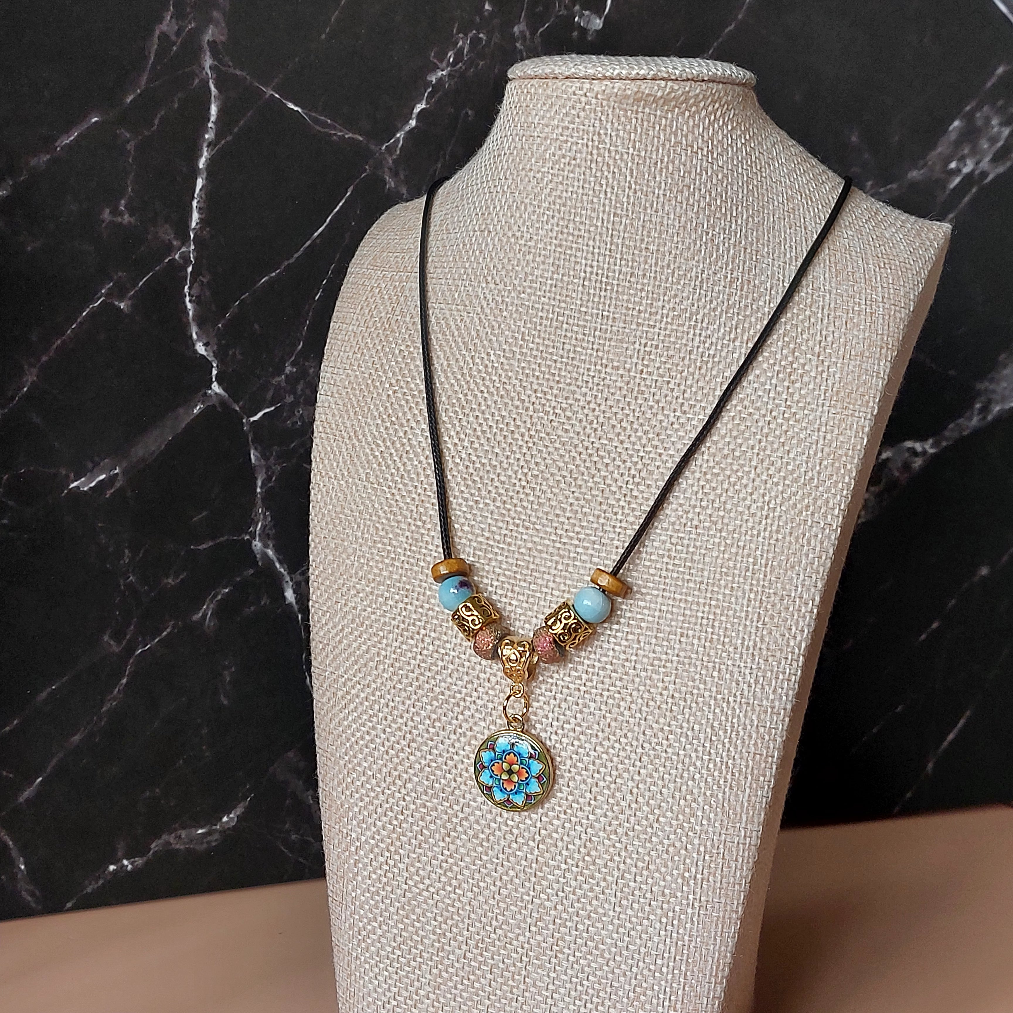 Blue Mandala Necklace